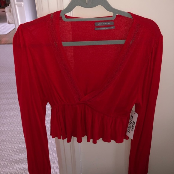 Red Low-Cut Top - Picture 2 of 5